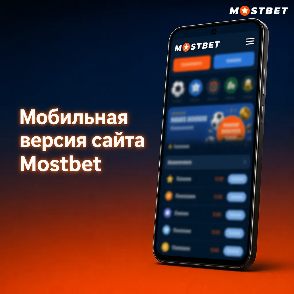 Мобильная версия сайта Mostbet для ставок и казино без установки приложения